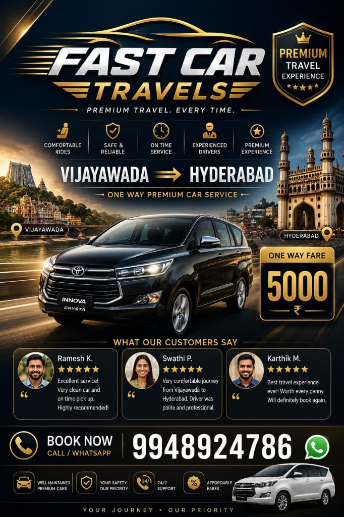 Premium VIP Experience Innova Crysta Fast Car Travels